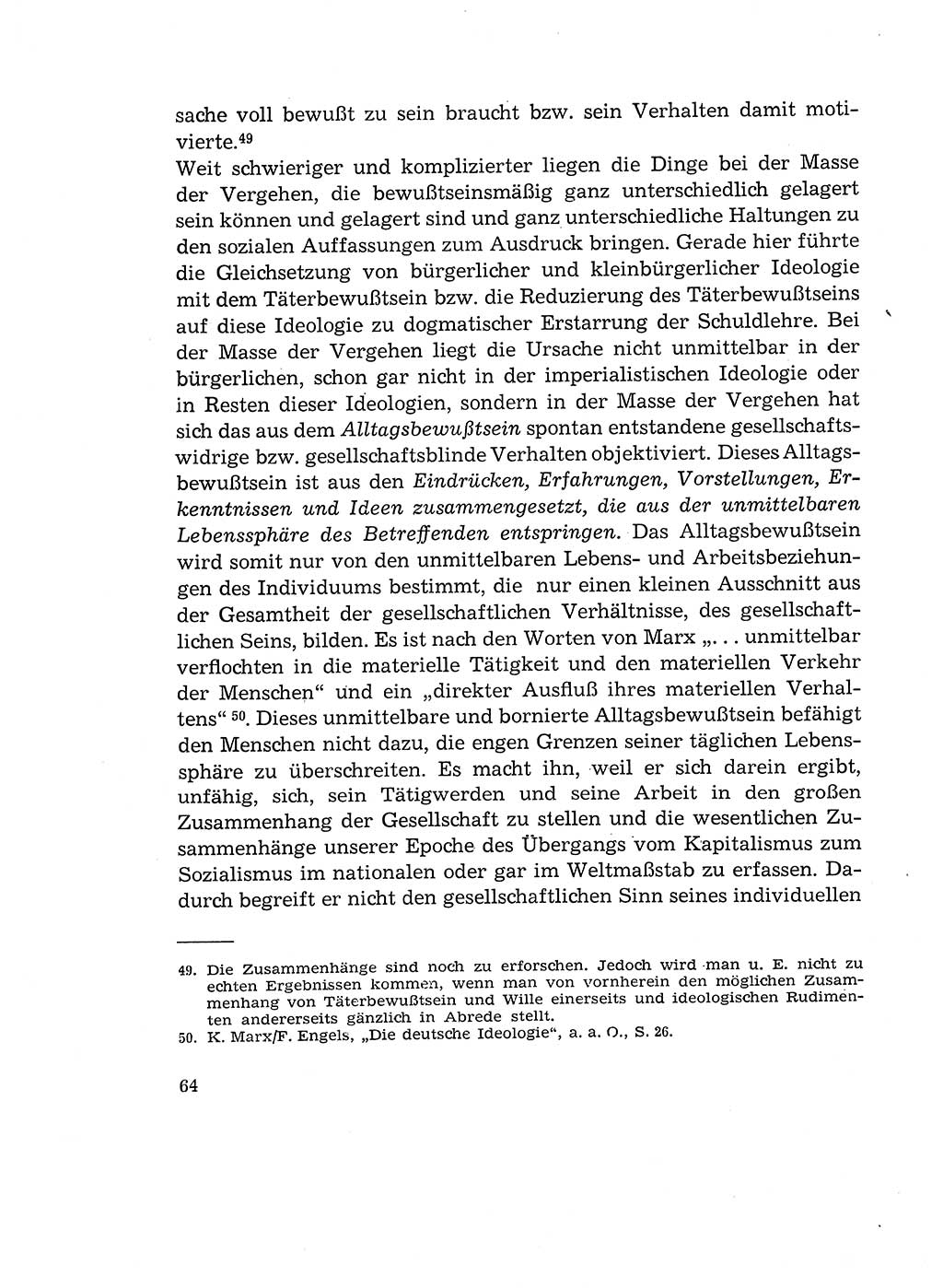 Verantwortung und Schuld im neuen Strafgesetzbuch (StGB) [Deutsche Demokratische Republik (DDR)] 1964, Seite 64 (Verantw. Sch. StGB DDR 1964, S. 64)