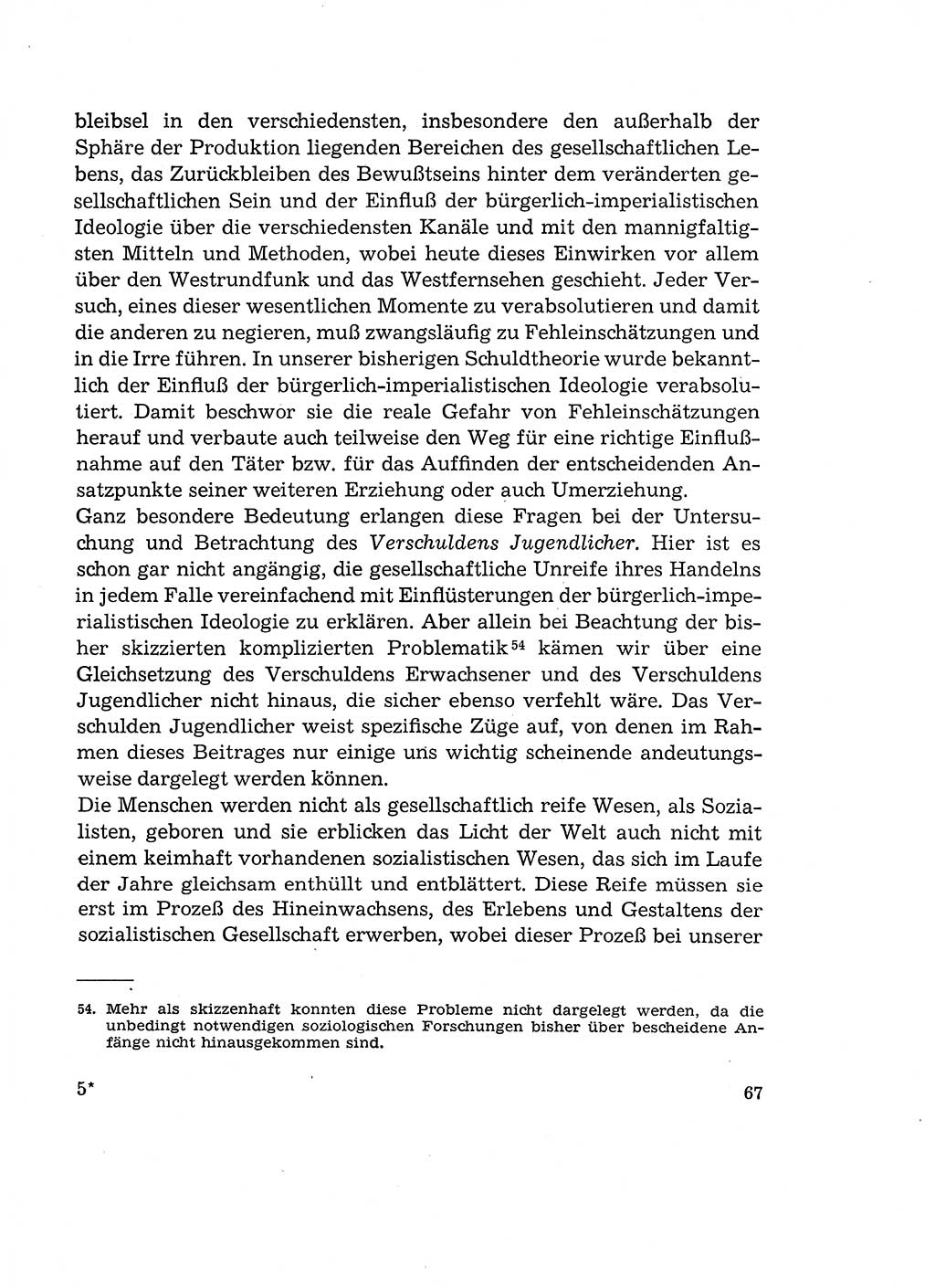 Verantwortung und Schuld im neuen Strafgesetzbuch (StGB) [Deutsche Demokratische Republik (DDR)] 1964, Seite 67 (Verantw. Sch. StGB DDR 1964, S. 67)
