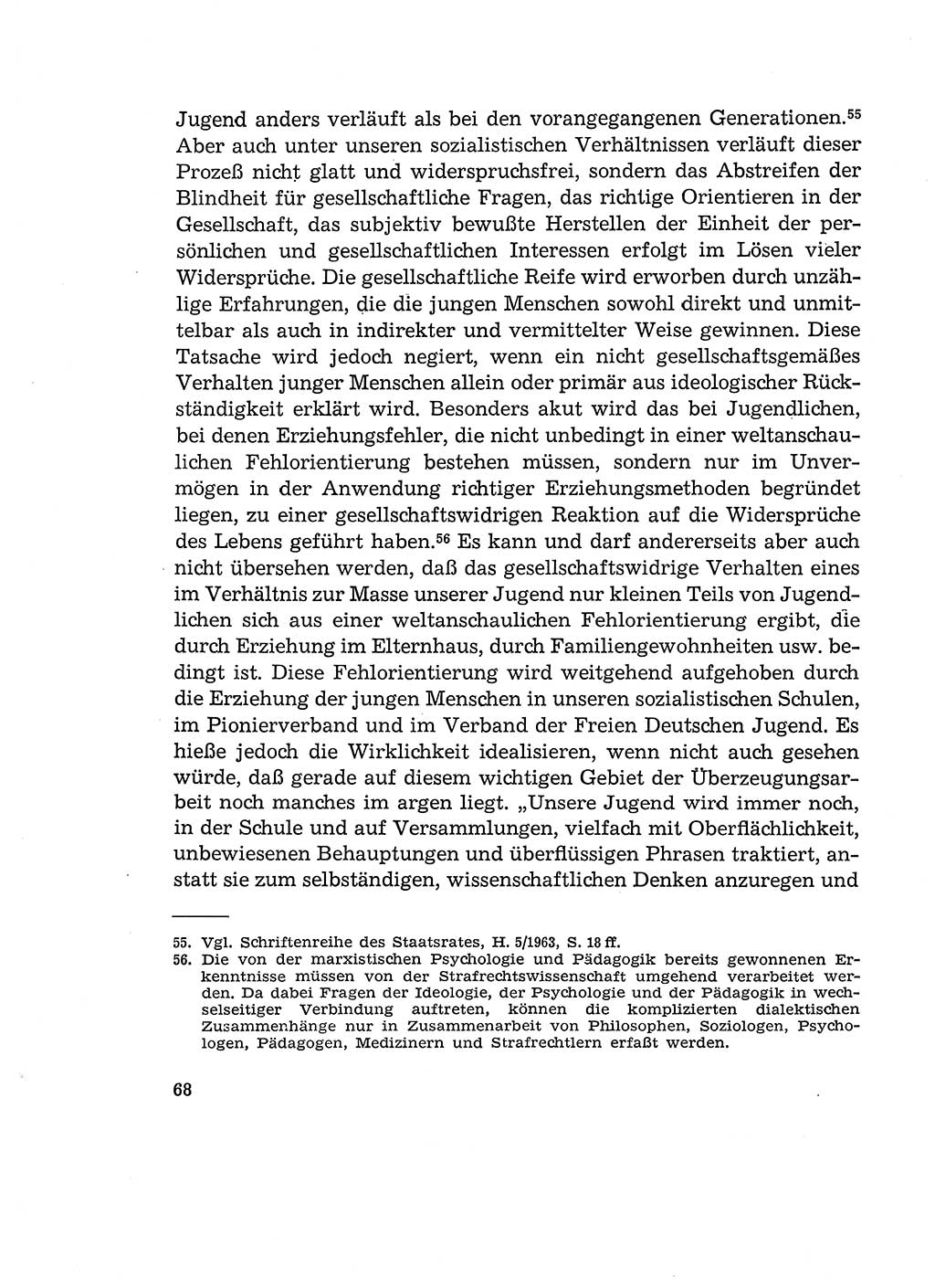 Verantwortung und Schuld im neuen Strafgesetzbuch (StGB) [Deutsche Demokratische Republik (DDR)] 1964, Seite 68 (Verantw. Sch. StGB DDR 1964, S. 68)