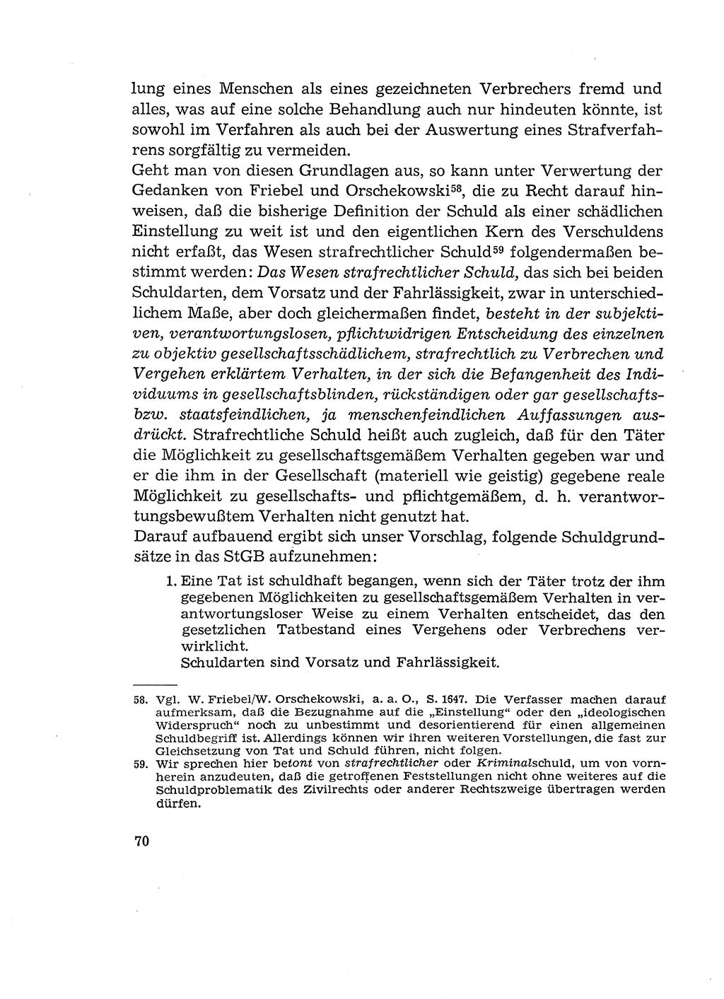 Verantwortung und Schuld im neuen Strafgesetzbuch (StGB) [Deutsche Demokratische Republik (DDR)] 1964, Seite 70 (Verantw. Sch. StGB DDR 1964, S. 70)