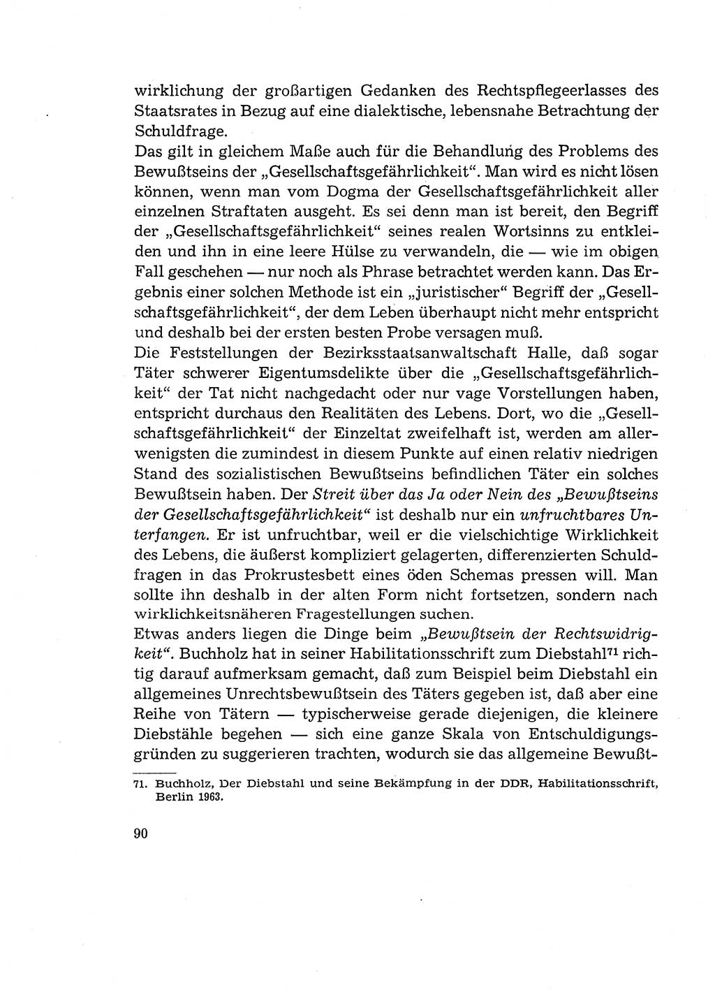 Verantwortung und Schuld im neuen Strafgesetzbuch (StGB) [Deutsche Demokratische Republik (DDR)] 1964, Seite 90 (Verantw. Sch. StGB DDR 1964, S. 90)