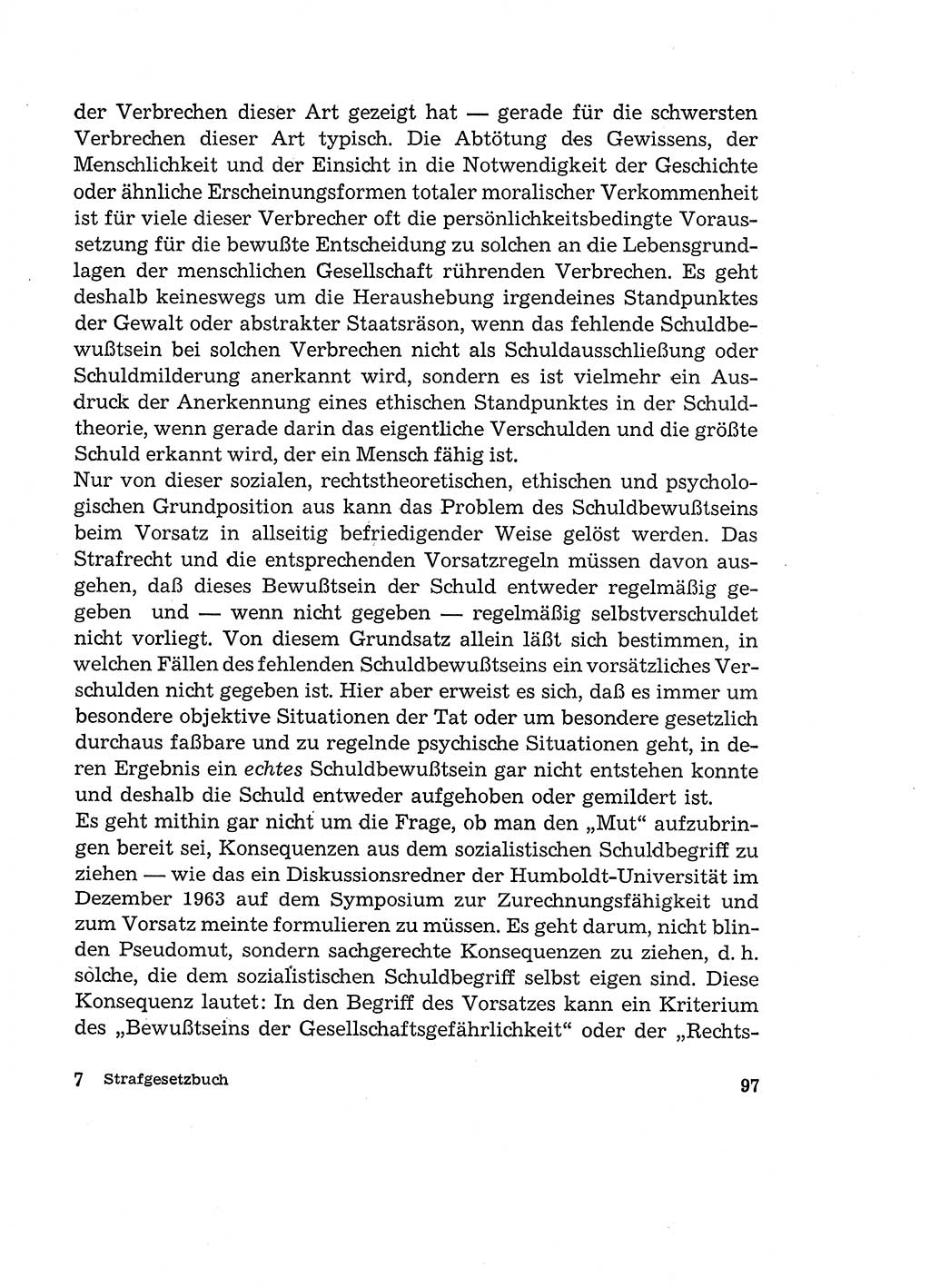 Verantwortung und Schuld im neuen Strafgesetzbuch (StGB) [Deutsche Demokratische Republik (DDR)] 1964, Seite 97 (Verantw. Sch. StGB DDR 1964, S. 97)