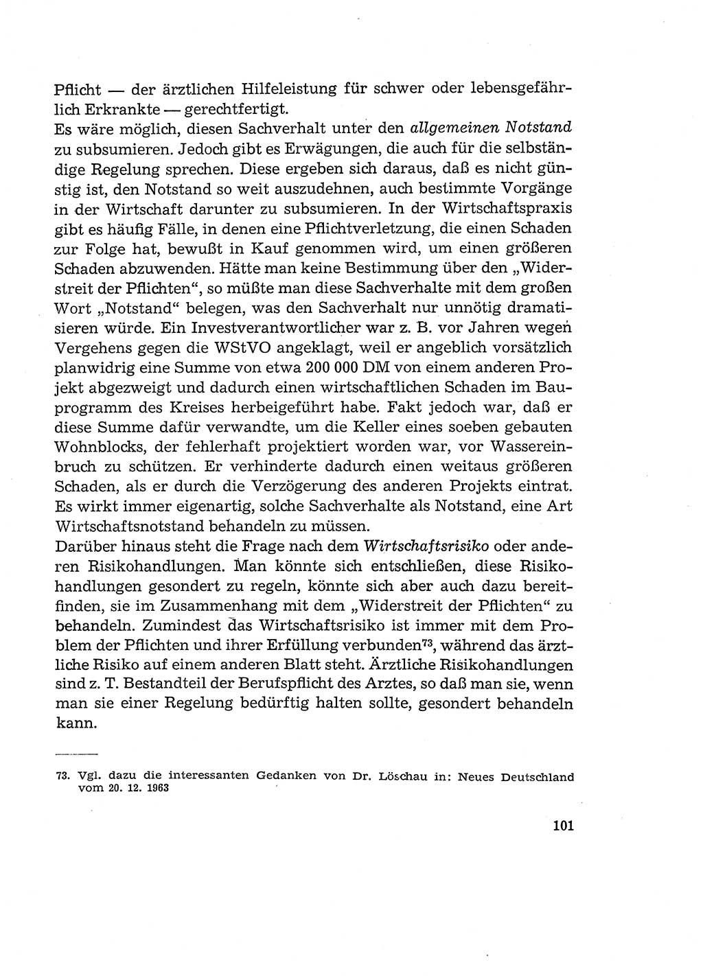 Verantwortung und Schuld im neuen Strafgesetzbuch (StGB) [Deutsche Demokratische Republik (DDR)] 1964, Seite 101 (Verantw. Sch. StGB DDR 1964, S. 101)