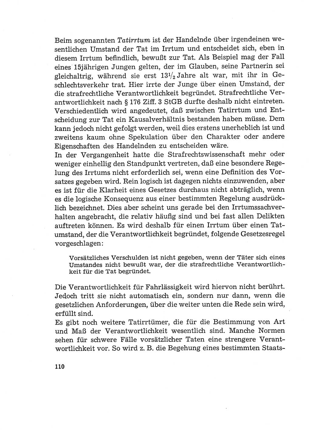 Verantwortung und Schuld im neuen Strafgesetzbuch (StGB) [Deutsche Demokratische Republik (DDR)] 1964, Seite 110 (Verantw. Sch. StGB DDR 1964, S. 110)