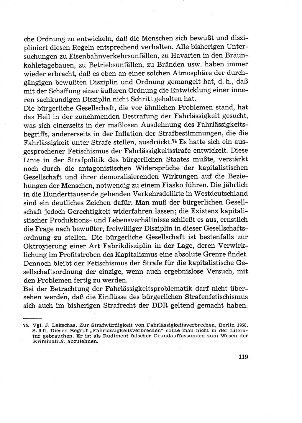 Verantwortung und Schuld im neuen Strafgesetzbuch (StGB) [Deutsche Demokratische Republik (DDR)] 1964, Seite 119 (Verantw. Sch. StGB DDR 1964, S. 119)