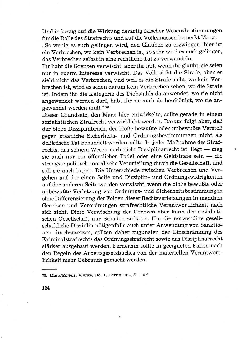 Verantwortung und Schuld im neuen Strafgesetzbuch (StGB) [Deutsche Demokratische Republik (DDR)] 1964, Seite 124 (Verantw. Sch. StGB DDR 1964, S. 124)