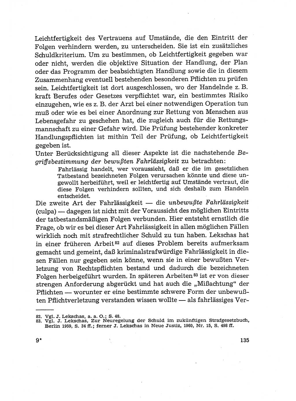 Verantwortung und Schuld im neuen Strafgesetzbuch (StGB) [Deutsche Demokratische Republik (DDR)] 1964, Seite 135 (Verantw. Sch. StGB DDR 1964, S. 135)