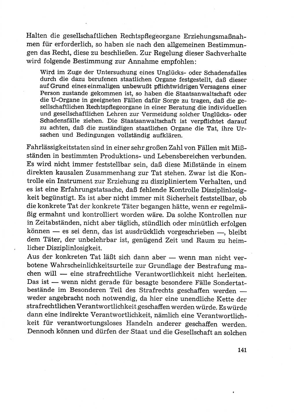 Verantwortung und Schuld im neuen Strafgesetzbuch (StGB) [Deutsche Demokratische Republik (DDR)] 1964, Seite 141 (Verantw. Sch. StGB DDR 1964, S. 141)