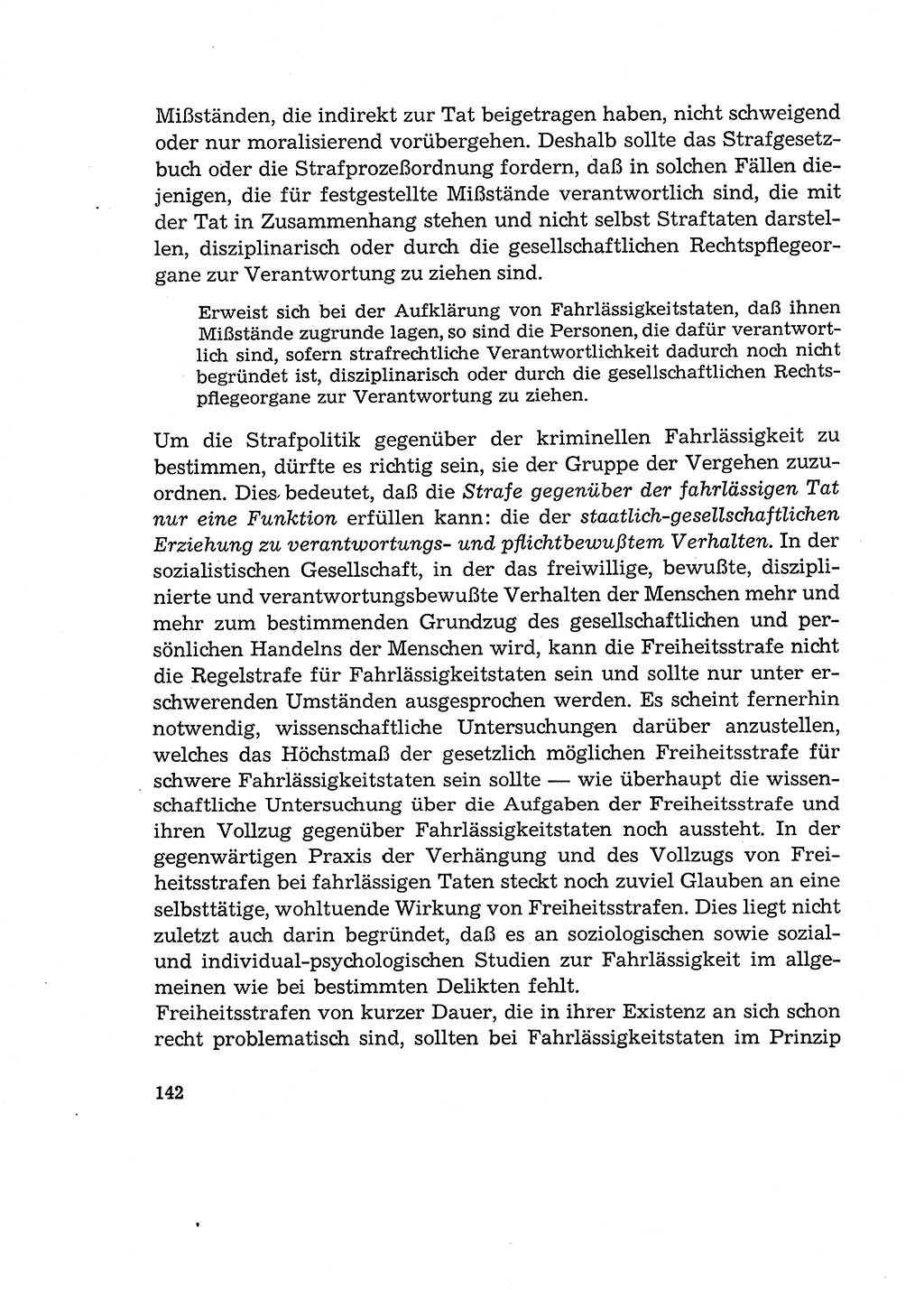 Verantwortung und Schuld im neuen Strafgesetzbuch (StGB) [Deutsche Demokratische Republik (DDR)] 1964, Seite 142 (Verantw. Sch. StGB DDR 1964, S. 142)