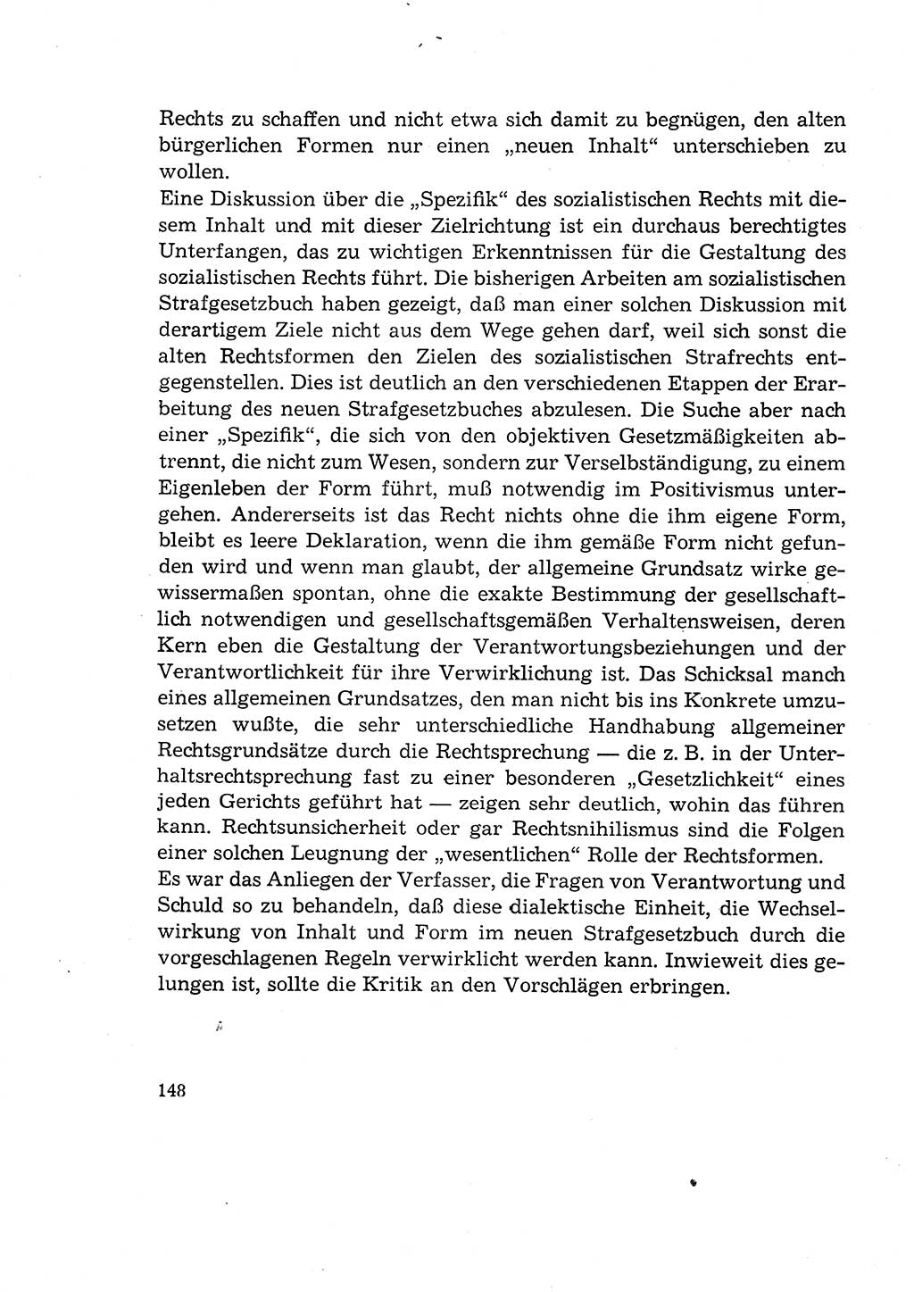 Verantwortung und Schuld im neuen Strafgesetzbuch (StGB) [Deutsche Demokratische Republik (DDR)] 1964, Seite 148 (Verantw. Sch. StGB DDR 1964, S. 148)