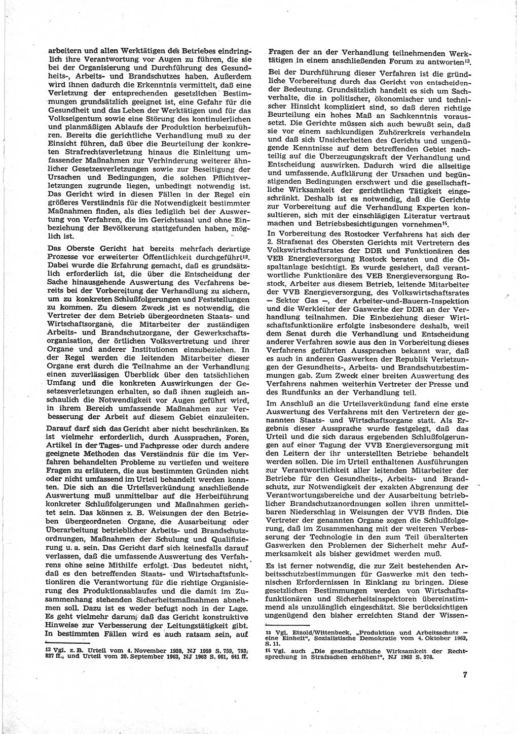 Neue Justiz (NJ), Zeitschrift für Recht und Rechtswissenschaft [Deutsche Demokratische Republik (DDR)], 18. Jahrgang 1964, Seite 7 (NJ DDR 1964, S. 7)