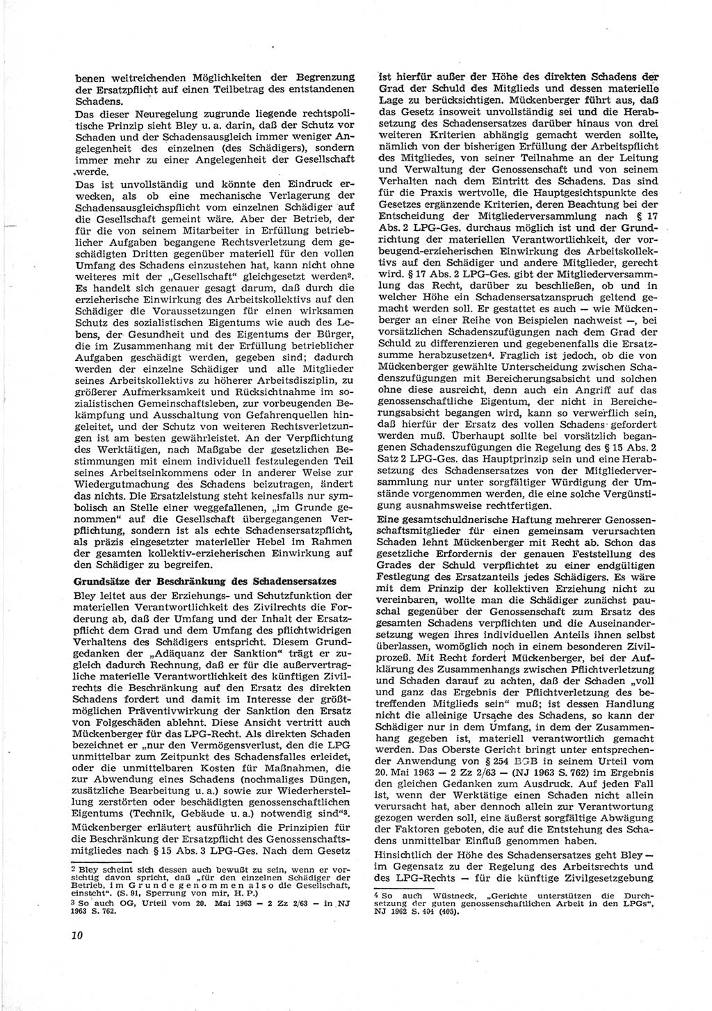 Neue Justiz (NJ), Zeitschrift für Recht und Rechtswissenschaft [Deutsche Demokratische Republik (DDR)], 18. Jahrgang 1964, Seite 10 (NJ DDR 1964, S. 10)