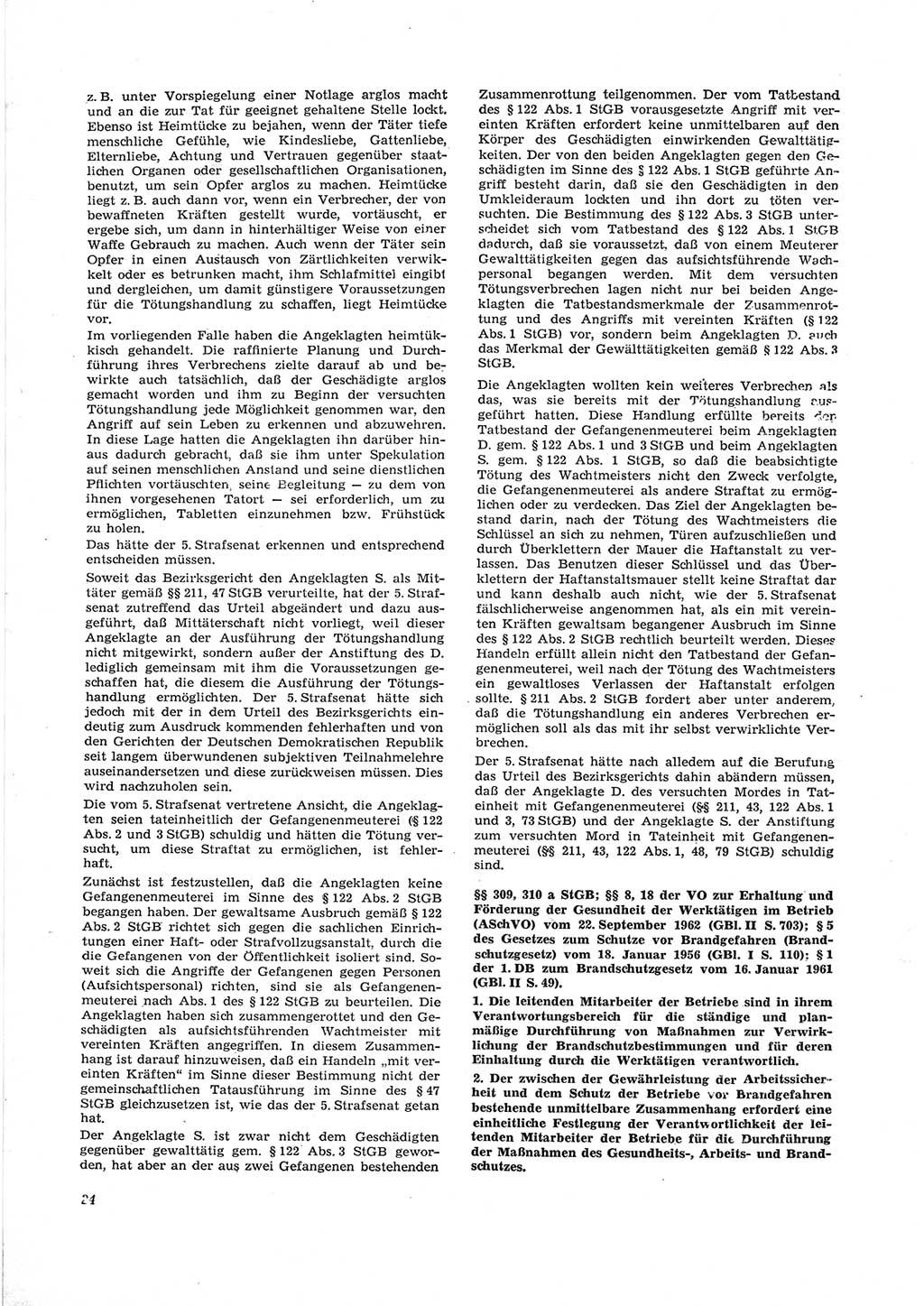 Neue Justiz (NJ), Zeitschrift für Recht und Rechtswissenschaft [Deutsche Demokratische Republik (DDR)], 18. Jahrgang 1964, Seite 24 (NJ DDR 1964, S. 24)