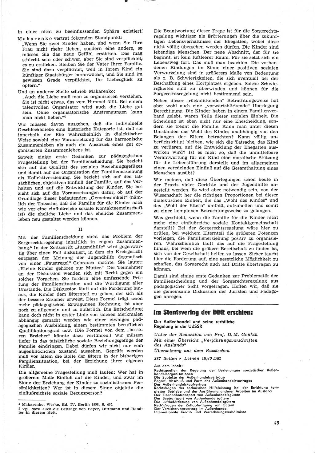 Neue Justiz (NJ), Zeitschrift für Recht und Rechtswissenschaft [Deutsche Demokratische Republik (DDR)], 18. Jahrgang 1964, Seite 45 (NJ DDR 1964, S. 45)