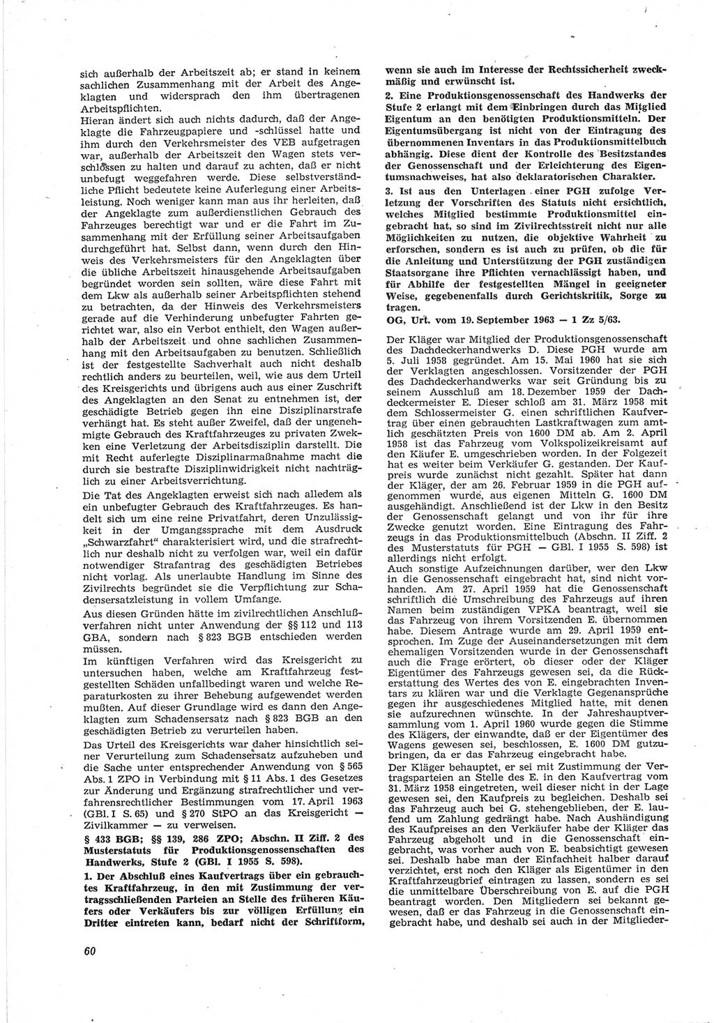 Neue Justiz (NJ), Zeitschrift für Recht und Rechtswissenschaft [Deutsche Demokratische Republik (DDR)], 18. Jahrgang 1964, Seite 60 (NJ DDR 1964, S. 60)