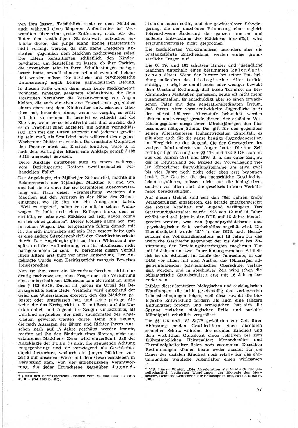 Neue Justiz (NJ), Zeitschrift für Recht und Rechtswissenschaft [Deutsche Demokratische Republik (DDR)], 18. Jahrgang 1964, Seite 77 (NJ DDR 1964, S. 77)