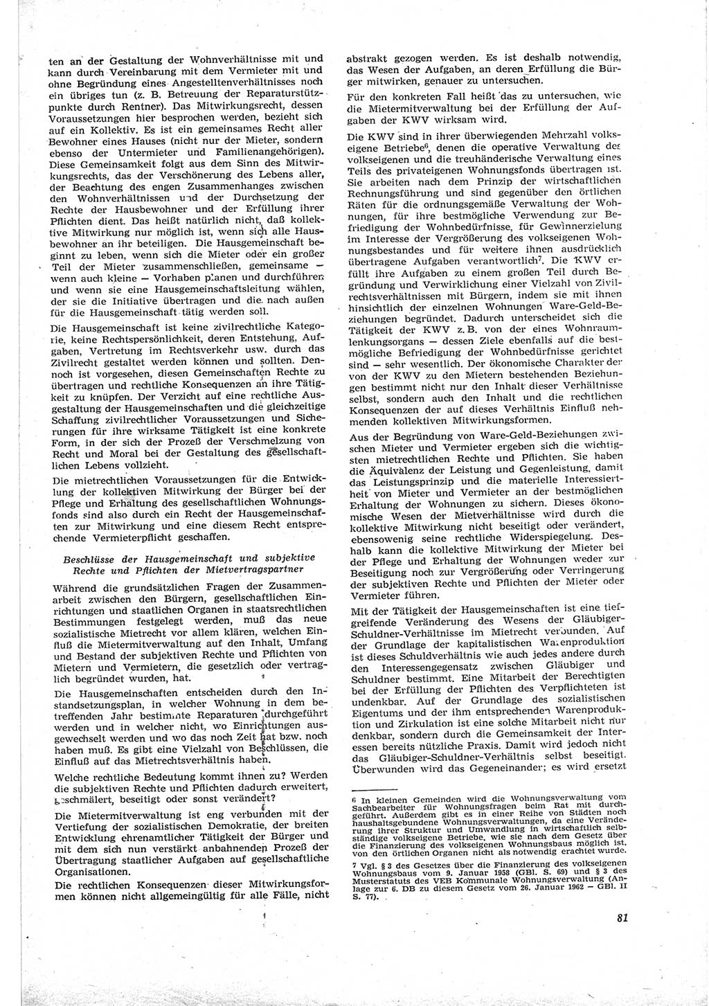 Neue Justiz (NJ), Zeitschrift für Recht und Rechtswissenschaft [Deutsche Demokratische Republik (DDR)], 18. Jahrgang 1964, Seite 81 (NJ DDR 1964, S. 81)