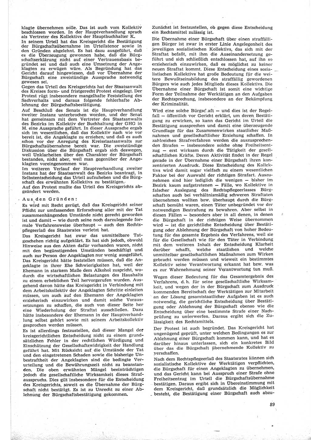 Neue Justiz (NJ), Zeitschrift für Recht und Rechtswissenschaft [Deutsche Demokratische Republik (DDR)], 18. Jahrgang 1964, Seite 89 (NJ DDR 1964, S. 89)