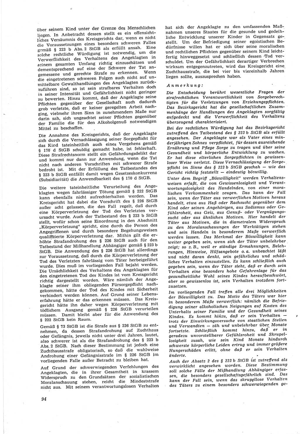 Neue Justiz (NJ), Zeitschrift für Recht und Rechtswissenschaft [Deutsche Demokratische Republik (DDR)], 18. Jahrgang 1964, Seite 94 (NJ DDR 1964, S. 94)