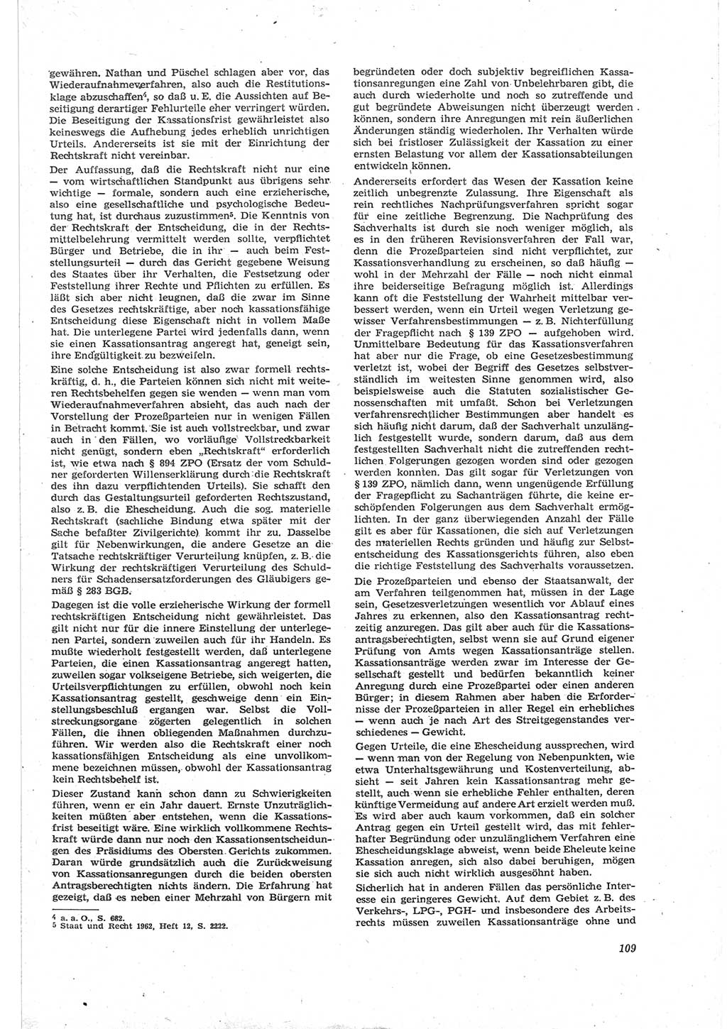 Neue Justiz (NJ), Zeitschrift für Recht und Rechtswissenschaft [Deutsche Demokratische Republik (DDR)], 18. Jahrgang 1964, Seite 109 (NJ DDR 1964, S. 109)