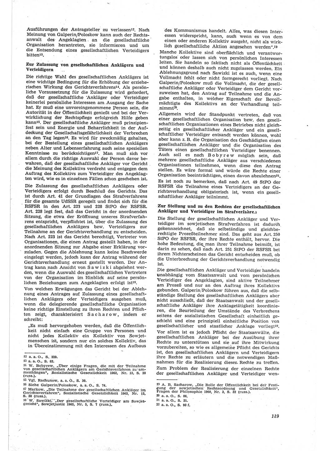 Neue Justiz (NJ), Zeitschrift für Recht und Rechtswissenschaft [Deutsche Demokratische Republik (DDR)], 18. Jahrgang 1964, Seite 119 (NJ DDR 1964, S. 119)