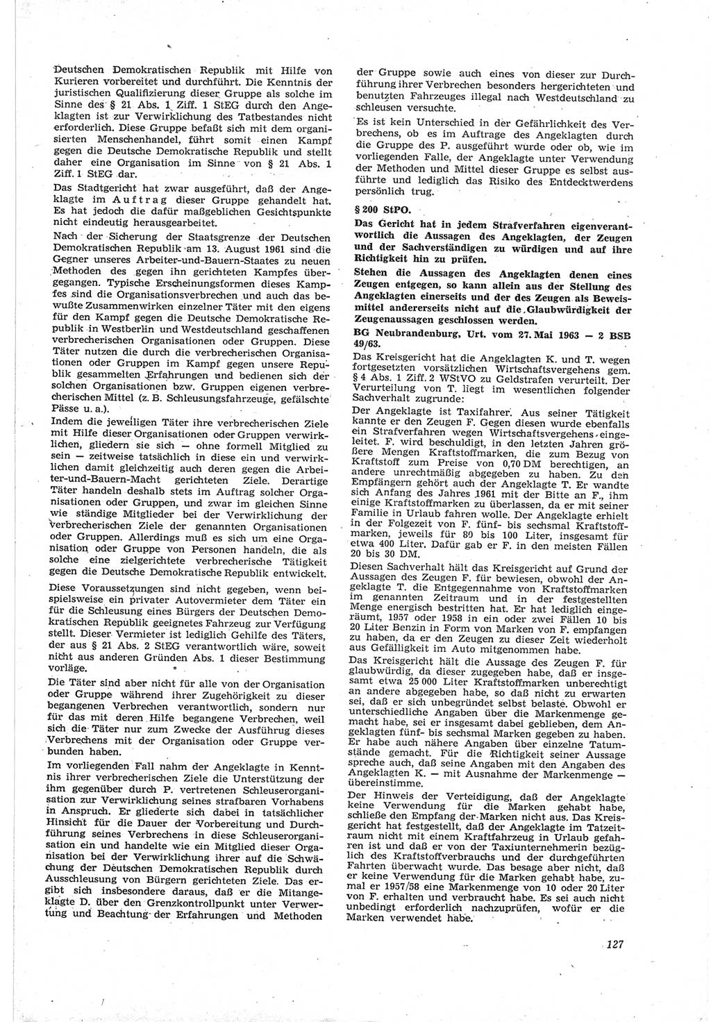 Neue Justiz (NJ), Zeitschrift für Recht und Rechtswissenschaft [Deutsche Demokratische Republik (DDR)], 18. Jahrgang 1964, Seite 127 (NJ DDR 1964, S. 127)