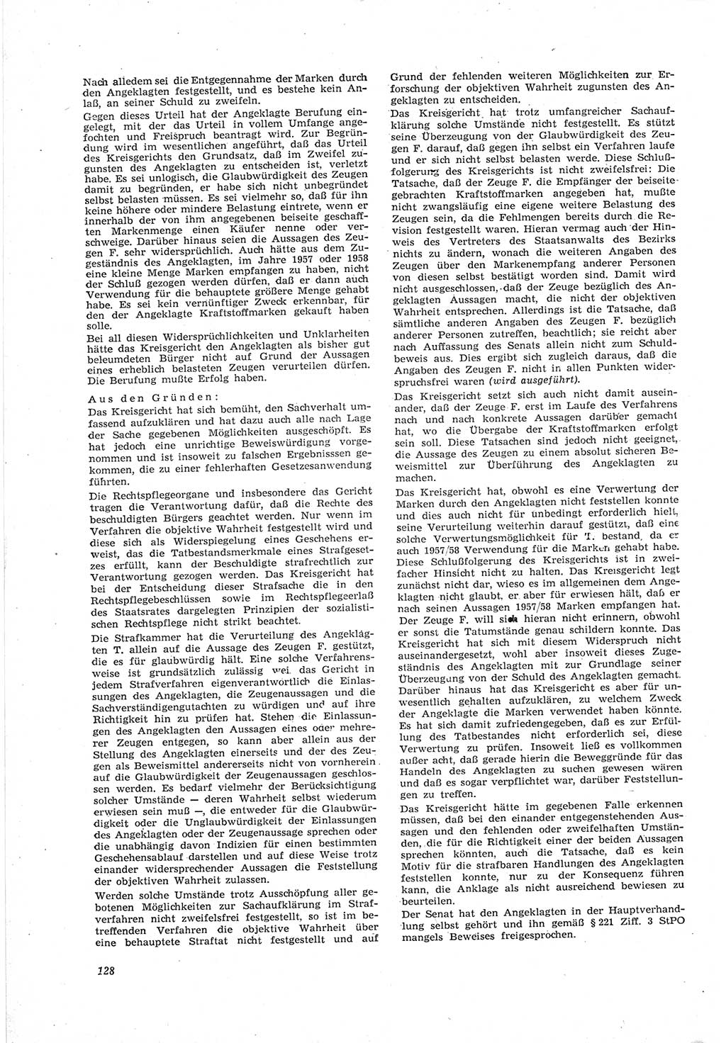 Neue Justiz (NJ), Zeitschrift für Recht und Rechtswissenschaft [Deutsche Demokratische Republik (DDR)], 18. Jahrgang 1964, Seite 128 (NJ DDR 1964, S. 128)