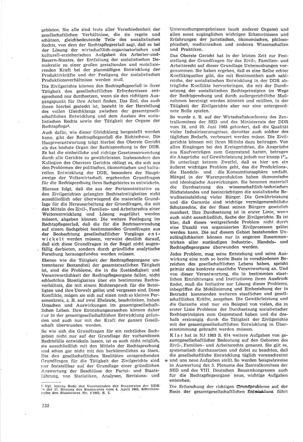 Neue Justiz (NJ), Zeitschrift für Recht und Rechtswissenschaft [Deutsche Demokratische Republik (DDR)], 18. Jahrgang 1964, Seite 130 (NJ DDR 1964, S. 130)