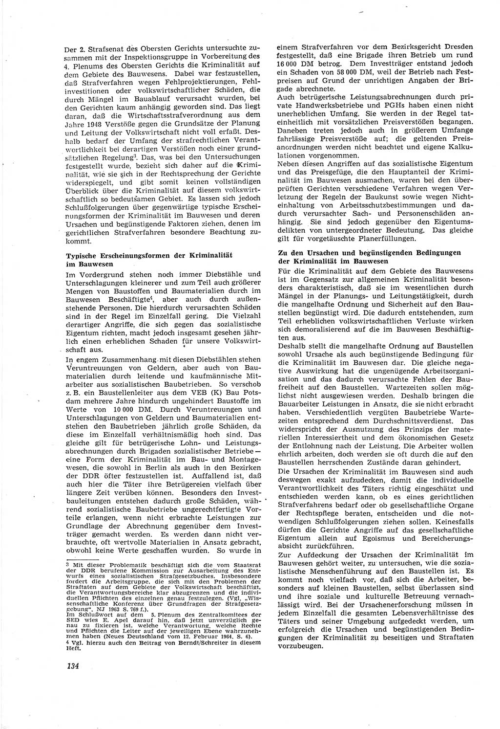 Neue Justiz (NJ), Zeitschrift für Recht und Rechtswissenschaft [Deutsche Demokratische Republik (DDR)], 18. Jahrgang 1964, Seite 134 (NJ DDR 1964, S. 134)