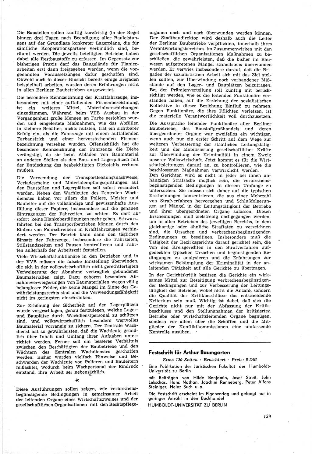 Neue Justiz (NJ), Zeitschrift für Recht und Rechtswissenschaft [Deutsche Demokratische Republik (DDR)], 18. Jahrgang 1964, Seite 139 (NJ DDR 1964, S. 139)