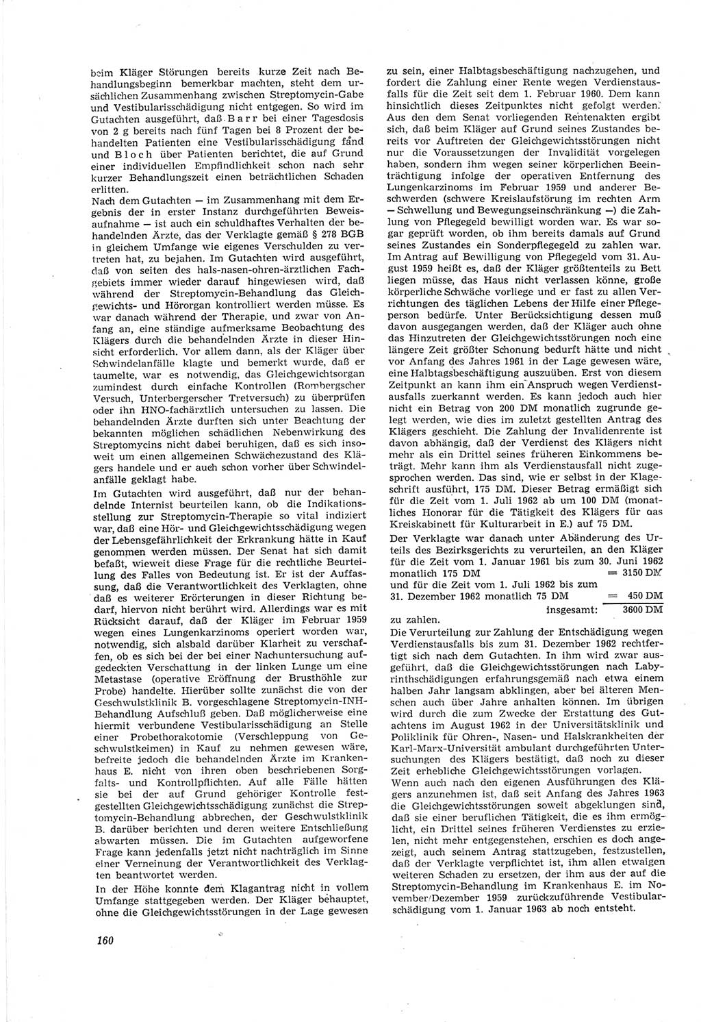 Neue Justiz (NJ), Zeitschrift für Recht und Rechtswissenschaft [Deutsche Demokratische Republik (DDR)], 18. Jahrgang 1964, Seite 160 (NJ DDR 1964, S. 160)