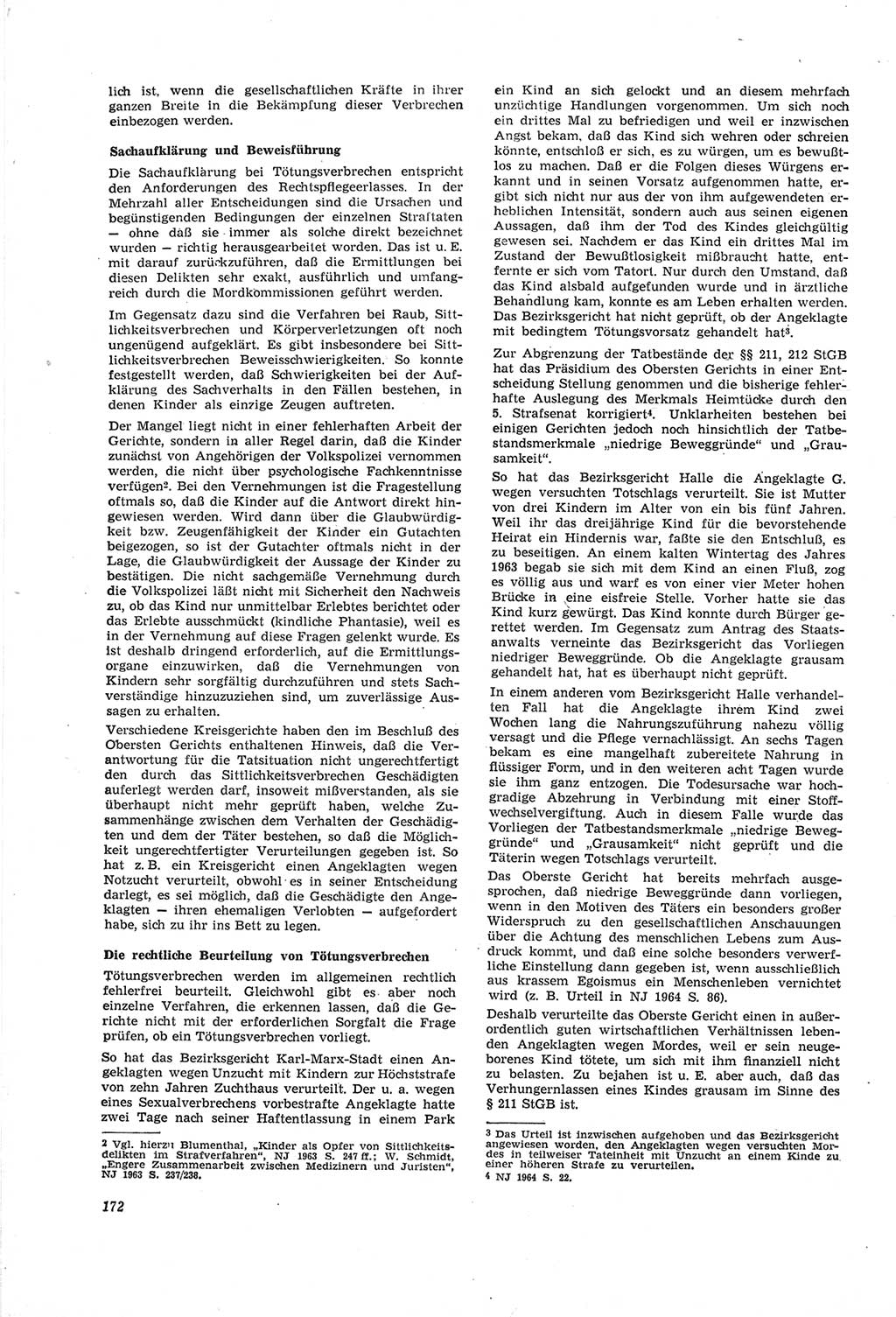 Neue Justiz (NJ), Zeitschrift für Recht und Rechtswissenschaft [Deutsche Demokratische Republik (DDR)], 18. Jahrgang 1964, Seite 172 (NJ DDR 1964, S. 172)