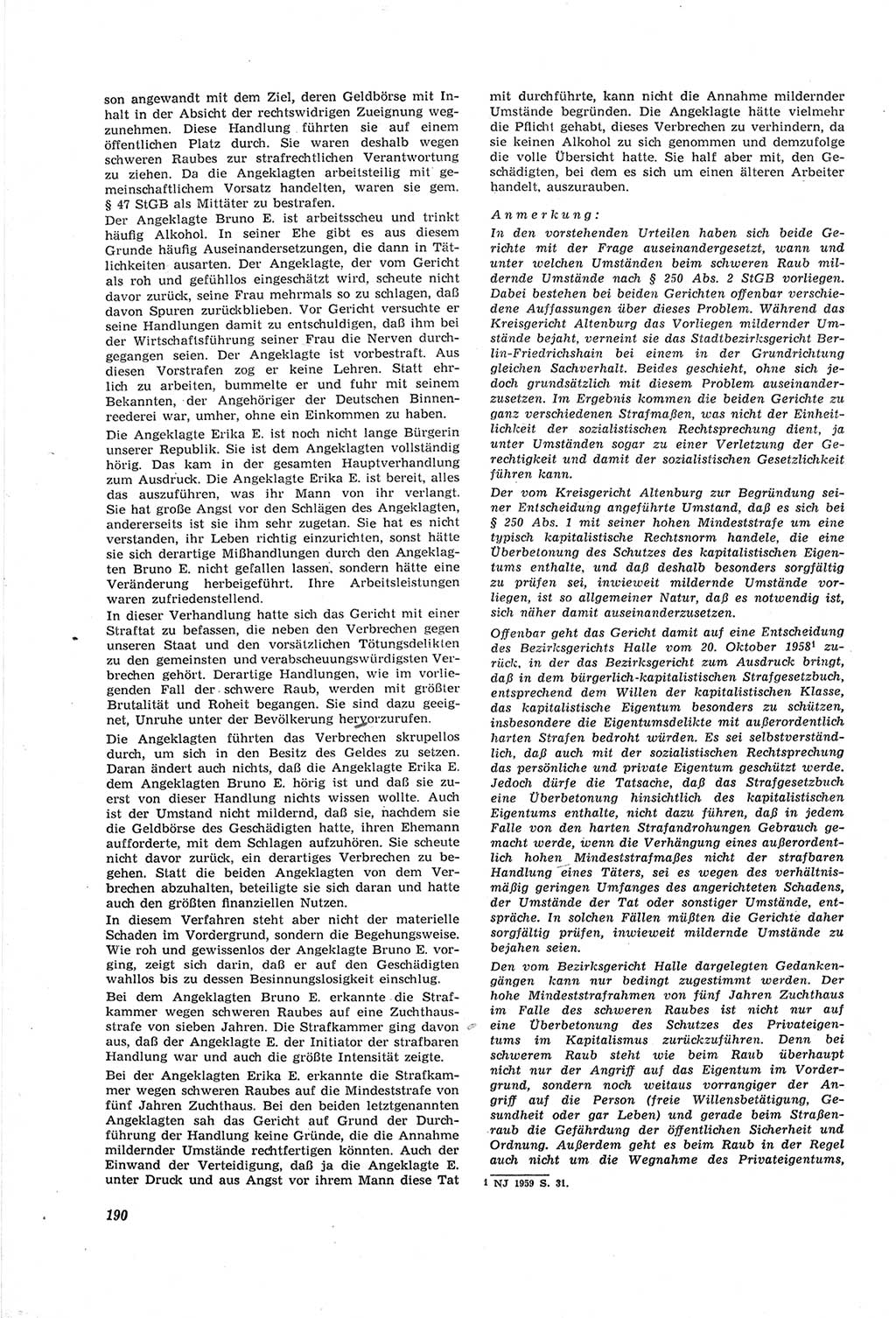 Neue Justiz (NJ), Zeitschrift für Recht und Rechtswissenschaft [Deutsche Demokratische Republik (DDR)], 18. Jahrgang 1964, Seite 190 (NJ DDR 1964, S. 190)