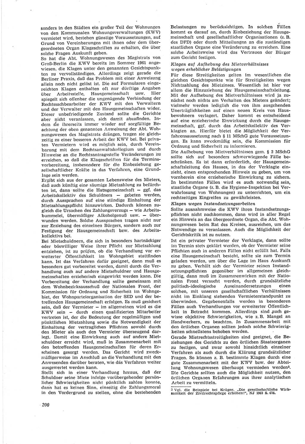 Neue Justiz (NJ), Zeitschrift für Recht und Rechtswissenschaft [Deutsche Demokratische Republik (DDR)], 18. Jahrgang 1964, Seite 200 (NJ DDR 1964, S. 200)