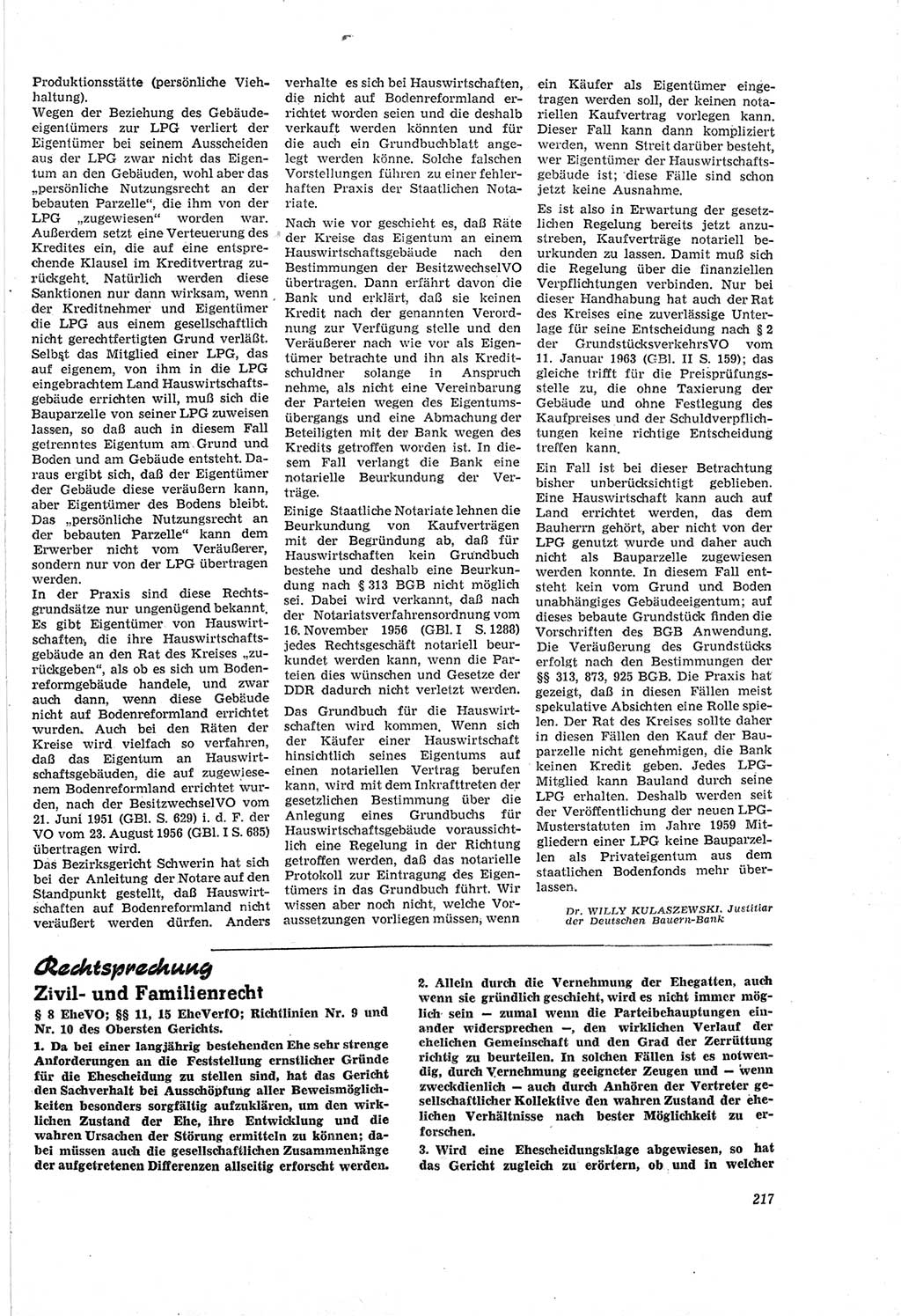 Neue Justiz (NJ), Zeitschrift für Recht und Rechtswissenschaft [Deutsche Demokratische Republik (DDR)], 18. Jahrgang 1964, Seite 217 (NJ DDR 1964, S. 217)