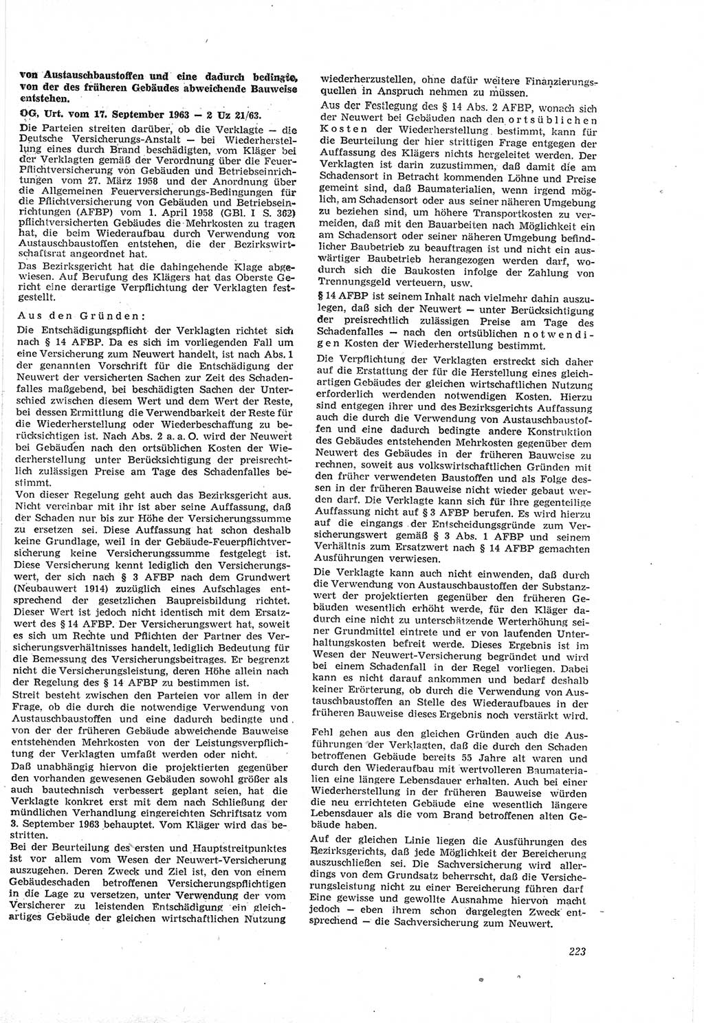 Neue Justiz (NJ), Zeitschrift für Recht und Rechtswissenschaft [Deutsche Demokratische Republik (DDR)], 18. Jahrgang 1964, Seite 223 (NJ DDR 1964, S. 223)