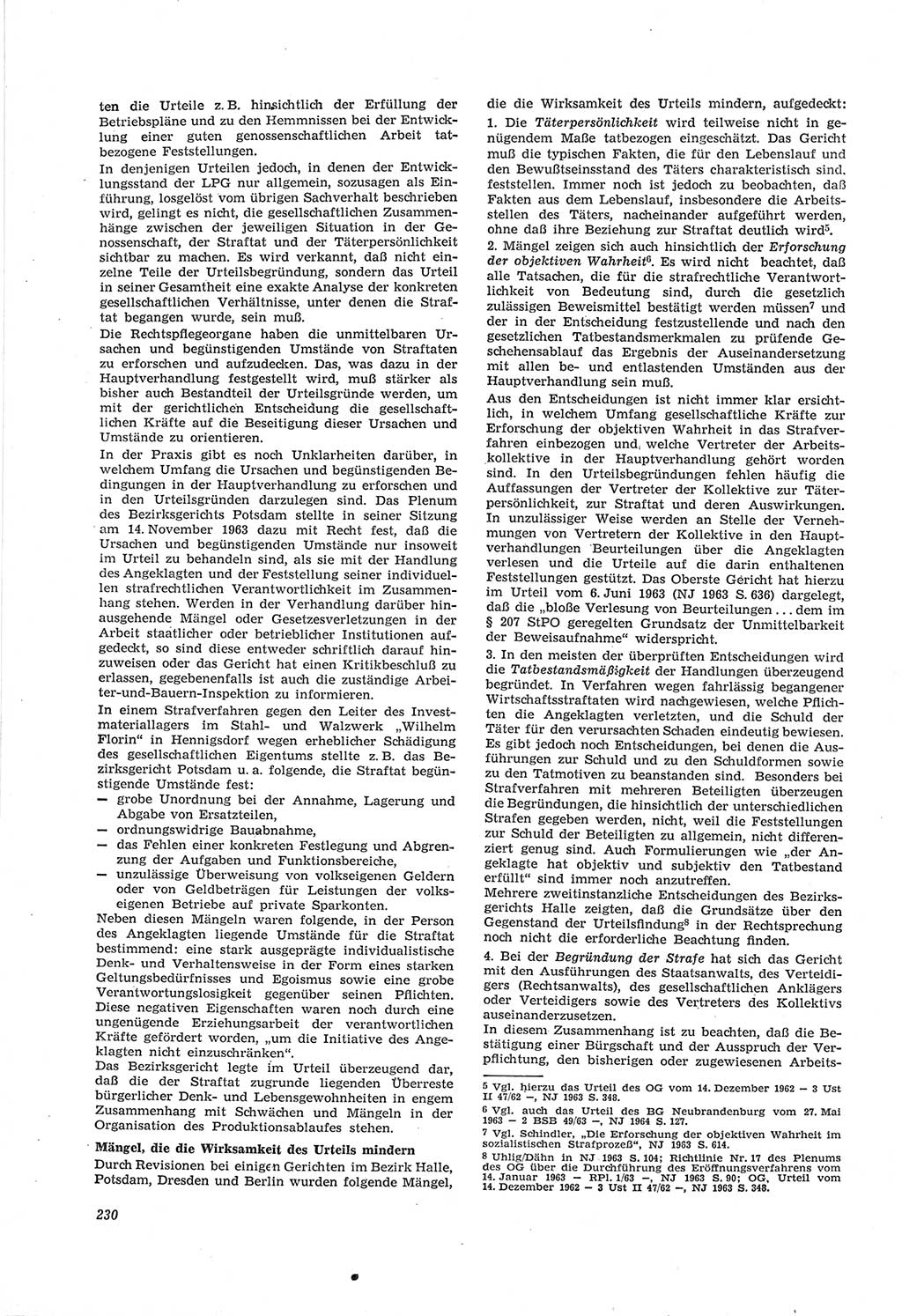 Neue Justiz (NJ), Zeitschrift für Recht und Rechtswissenschaft [Deutsche Demokratische Republik (DDR)], 18. Jahrgang 1964, Seite 230 (NJ DDR 1964, S. 230)