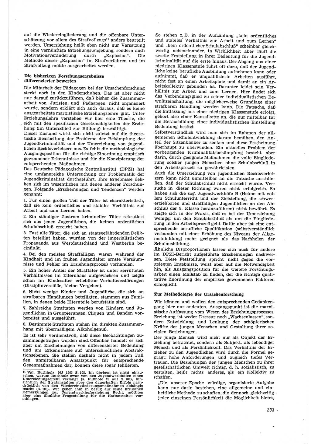 Neue Justiz (NJ), Zeitschrift für Recht und Rechtswissenschaft [Deutsche Demokratische Republik (DDR)], 18. Jahrgang 1964, Seite 233 (NJ DDR 1964, S. 233)