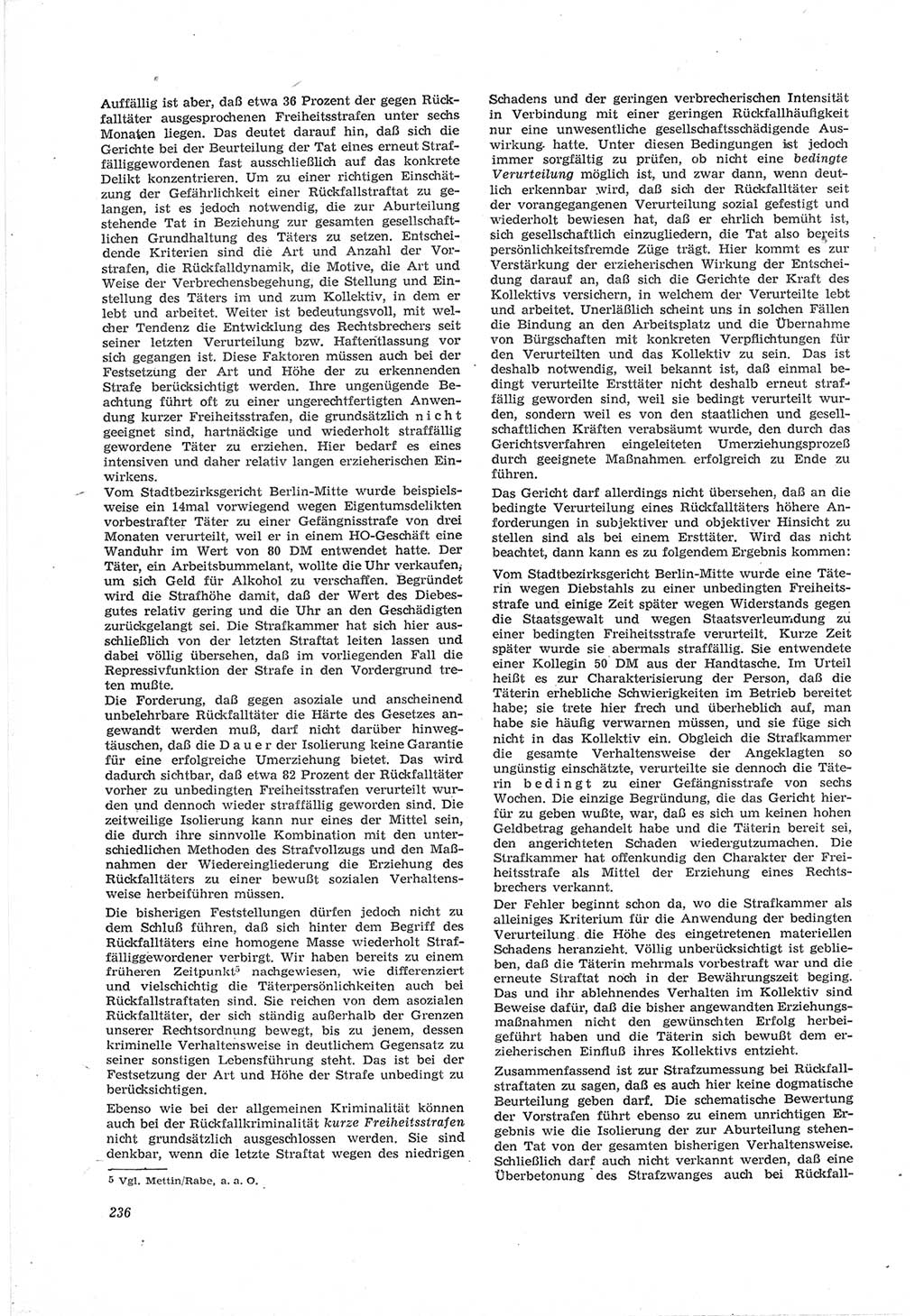 Neue Justiz (NJ), Zeitschrift für Recht und Rechtswissenschaft [Deutsche Demokratische Republik (DDR)], 18. Jahrgang 1964, Seite 236 (NJ DDR 1964, S. 236)