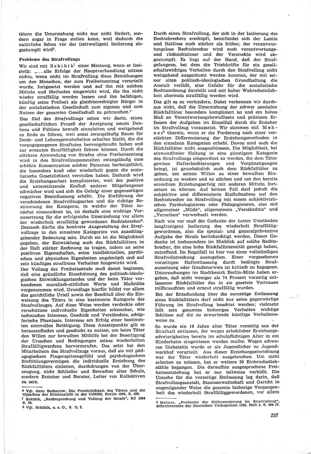 Neue Justiz (NJ), Zeitschrift für Recht und Rechtswissenschaft [Deutsche Demokratische Republik (DDR)], 18. Jahrgang 1964, Seite 237 (NJ DDR 1964, S. 237)