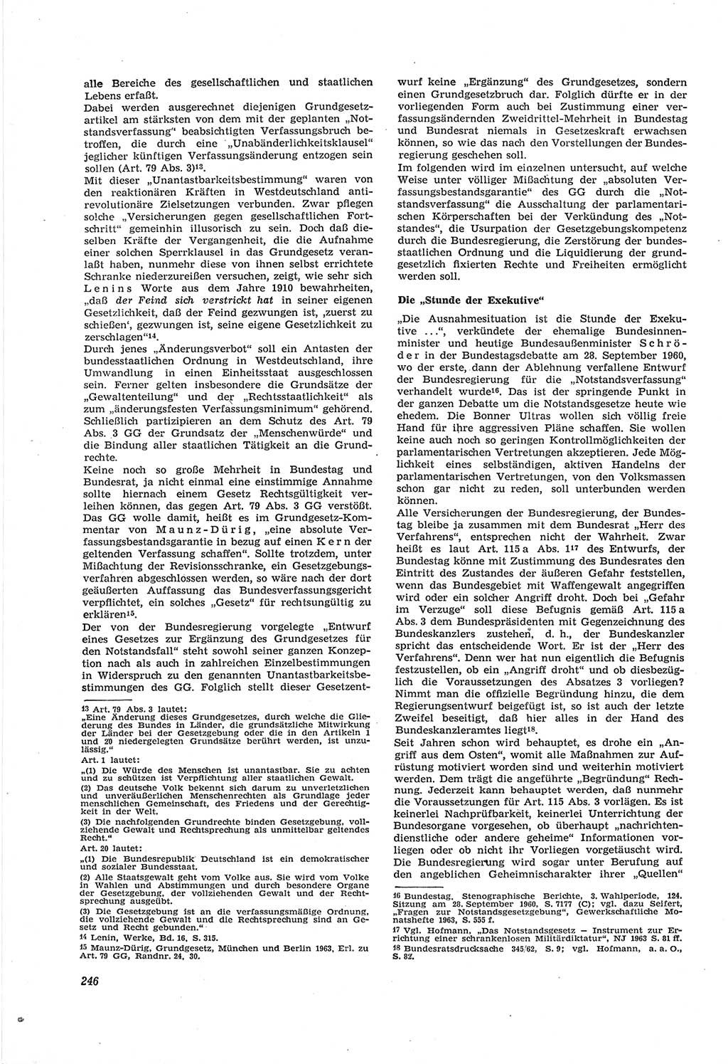 Neue Justiz (NJ), Zeitschrift für Recht und Rechtswissenschaft [Deutsche Demokratische Republik (DDR)], 18. Jahrgang 1964, Seite 246 (NJ DDR 1964, S. 246)