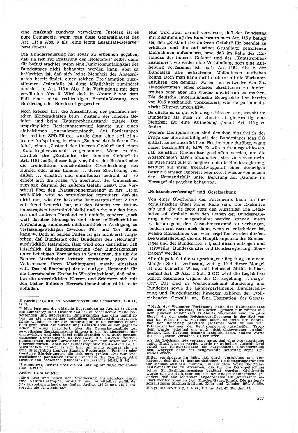 Neue Justiz (NJ), Zeitschrift für Recht und Rechtswissenschaft [Deutsche Demokratische Republik (DDR)], 18. Jahrgang 1964, Seite 247 (NJ DDR 1964, S. 247)