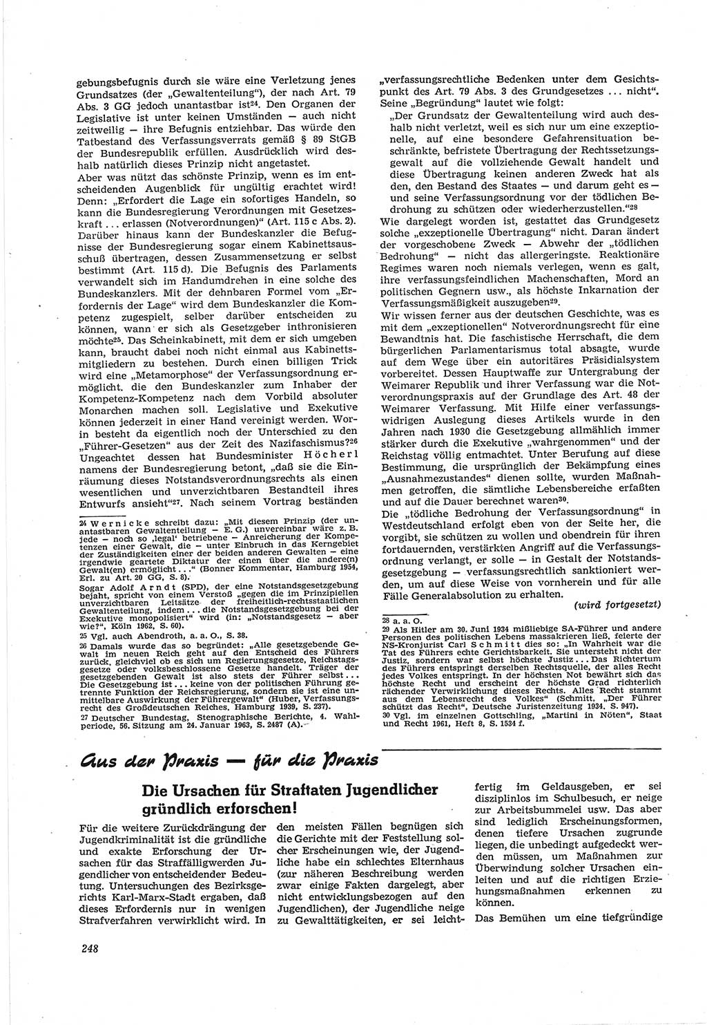 Neue Justiz (NJ), Zeitschrift für Recht und Rechtswissenschaft [Deutsche Demokratische Republik (DDR)], 18. Jahrgang 1964, Seite 248 (NJ DDR 1964, S. 248)