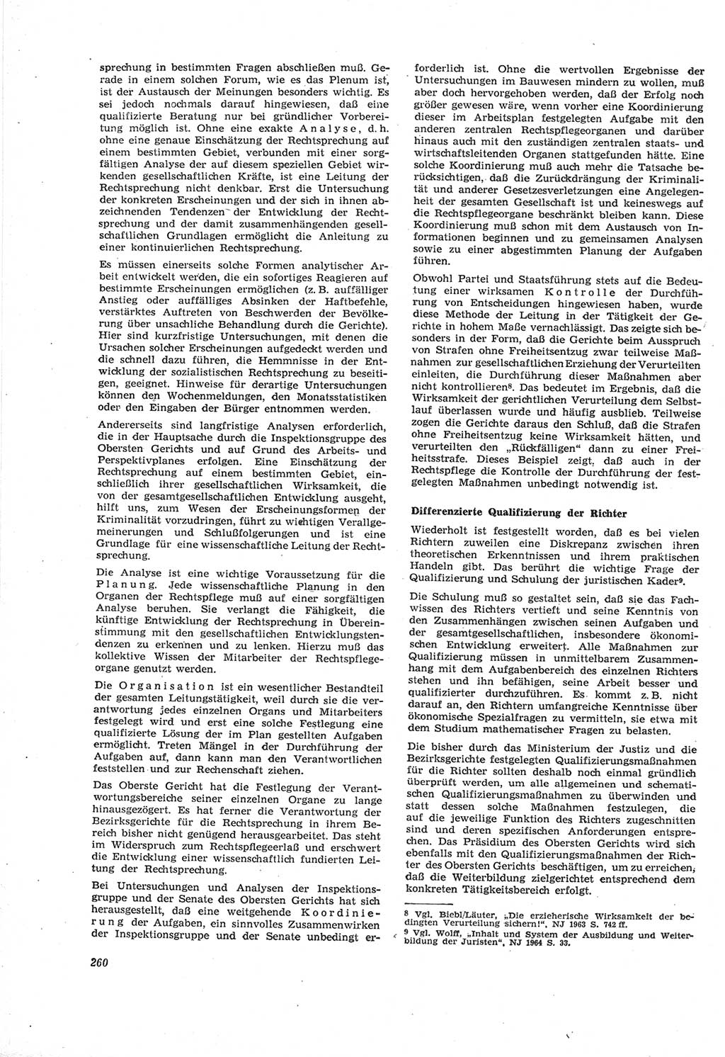Neue Justiz (NJ), Zeitschrift für Recht und Rechtswissenschaft [Deutsche Demokratische Republik (DDR)], 18. Jahrgang 1964, Seite 260 (NJ DDR 1964, S. 260)