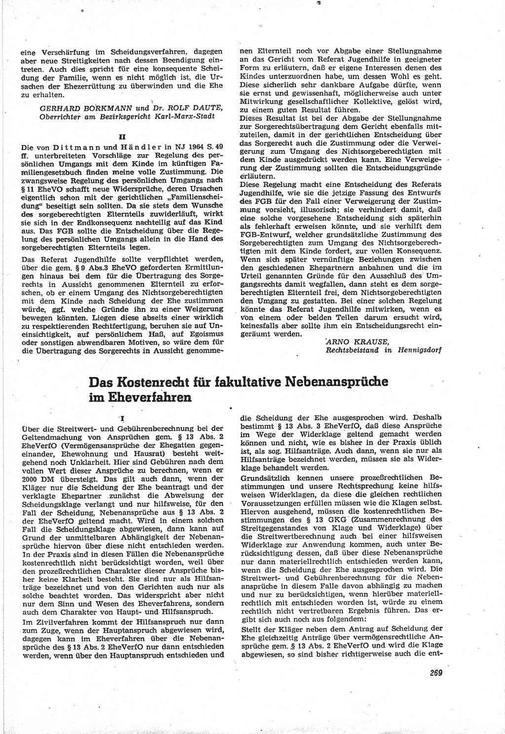 Neue Justiz (NJ), Zeitschrift für Recht und Rechtswissenschaft [Deutsche Demokratische Republik (DDR)], 18. Jahrgang 1964, Seite 269 (NJ DDR 1964, S. 269)