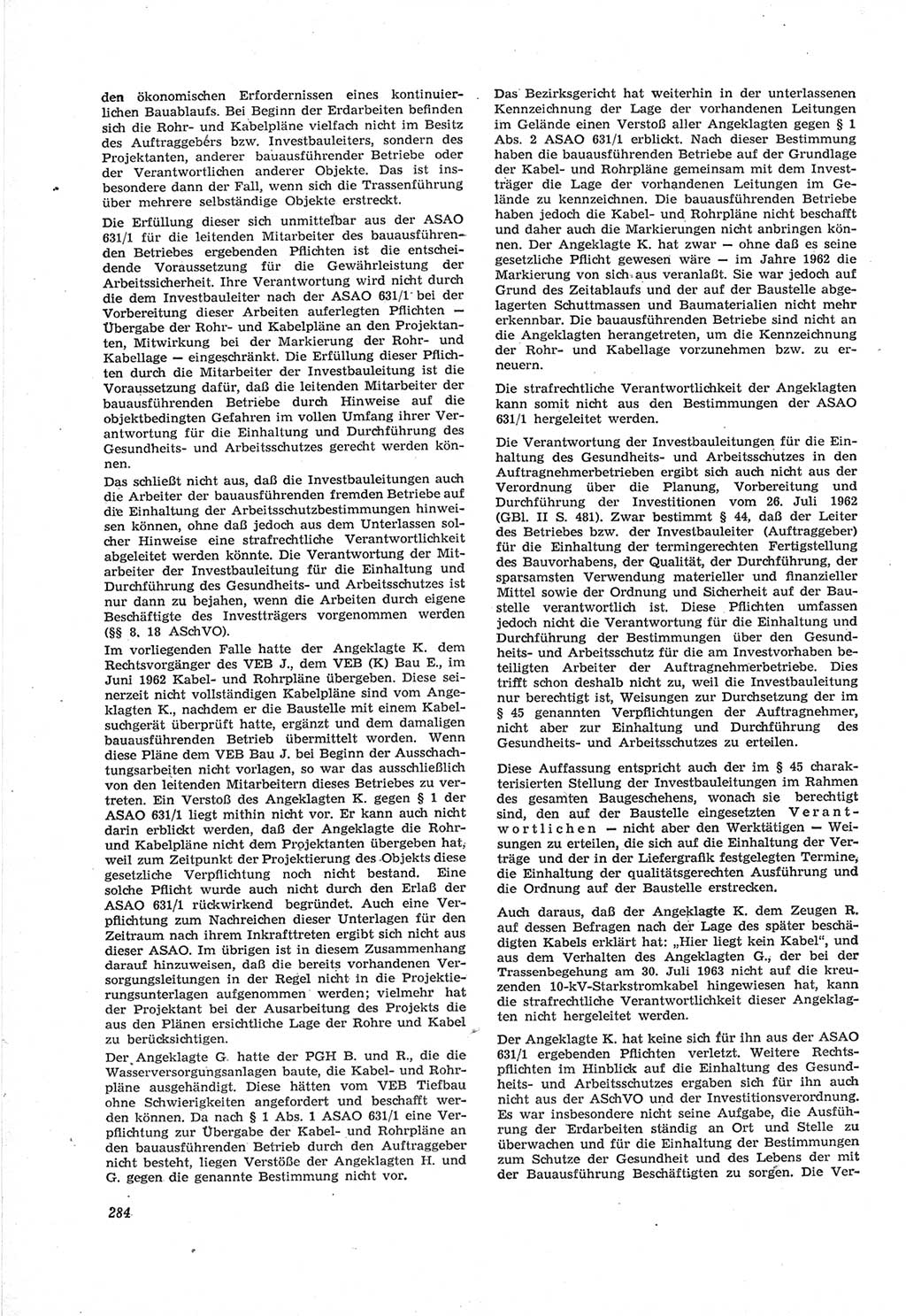 Neue Justiz (NJ), Zeitschrift für Recht und Rechtswissenschaft [Deutsche Demokratische Republik (DDR)], 18. Jahrgang 1964, Seite 284 (NJ DDR 1964, S. 284)