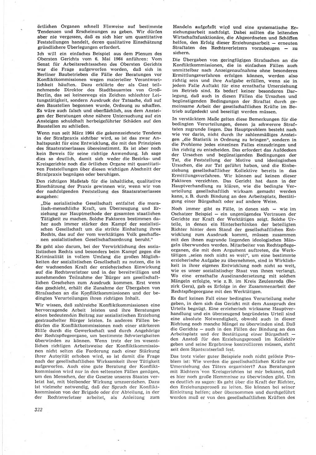 Neue Justiz (NJ), Zeitschrift für Recht und Rechtswissenschaft [Deutsche Demokratische Republik (DDR)], 18. Jahrgang 1964, Seite 322 (NJ DDR 1964, S. 322)