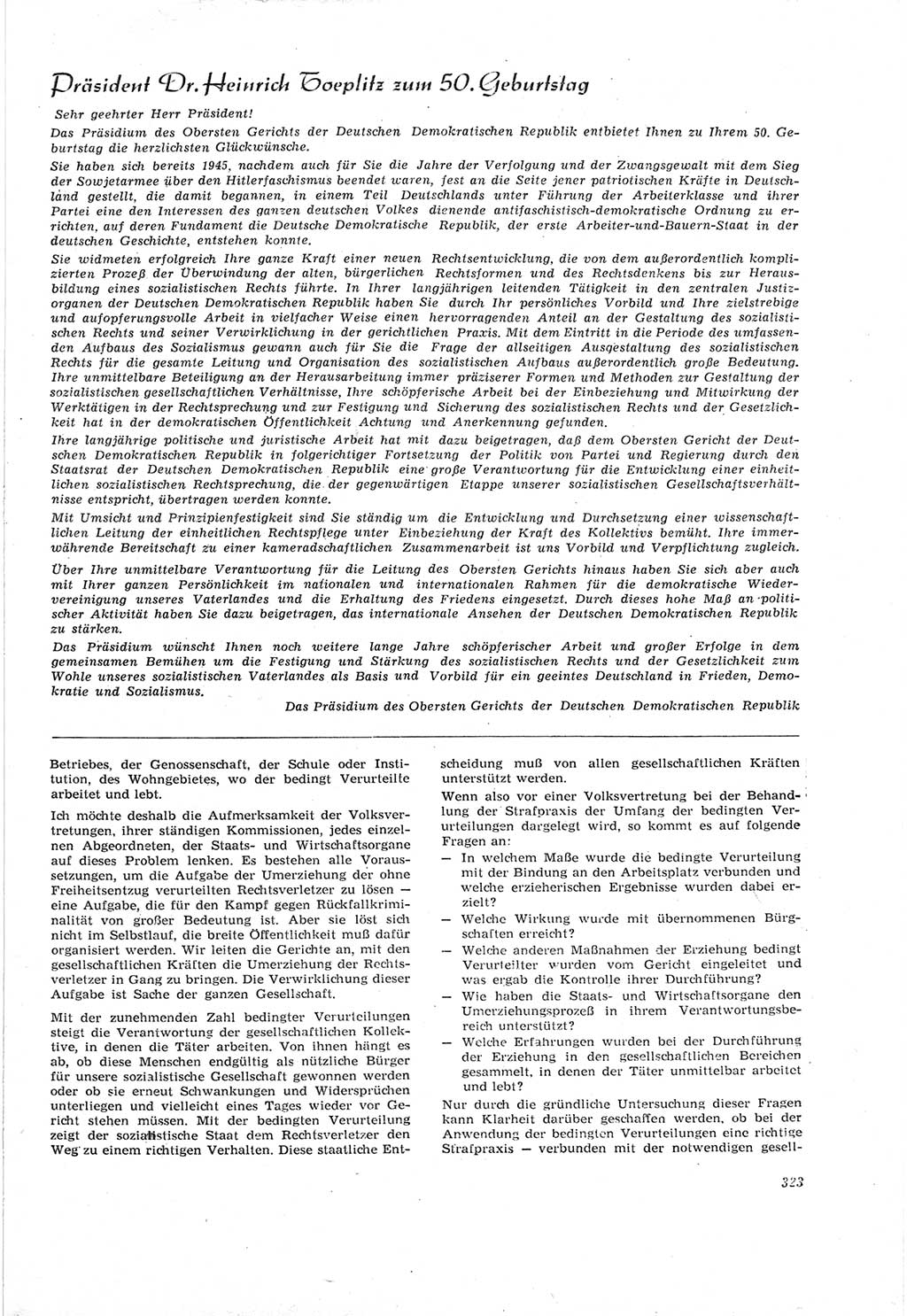 Neue Justiz (NJ), Zeitschrift für Recht und Rechtswissenschaft [Deutsche Demokratische Republik (DDR)], 18. Jahrgang 1964, Seite 323 (NJ DDR 1964, S. 323)