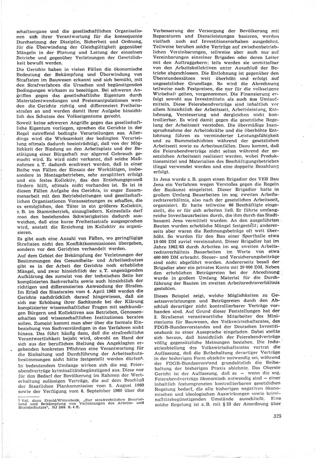 Neue Justiz (NJ), Zeitschrift für Recht und Rechtswissenschaft [Deutsche Demokratische Republik (DDR)], 18. Jahrgang 1964, Seite 325 (NJ DDR 1964, S. 325)