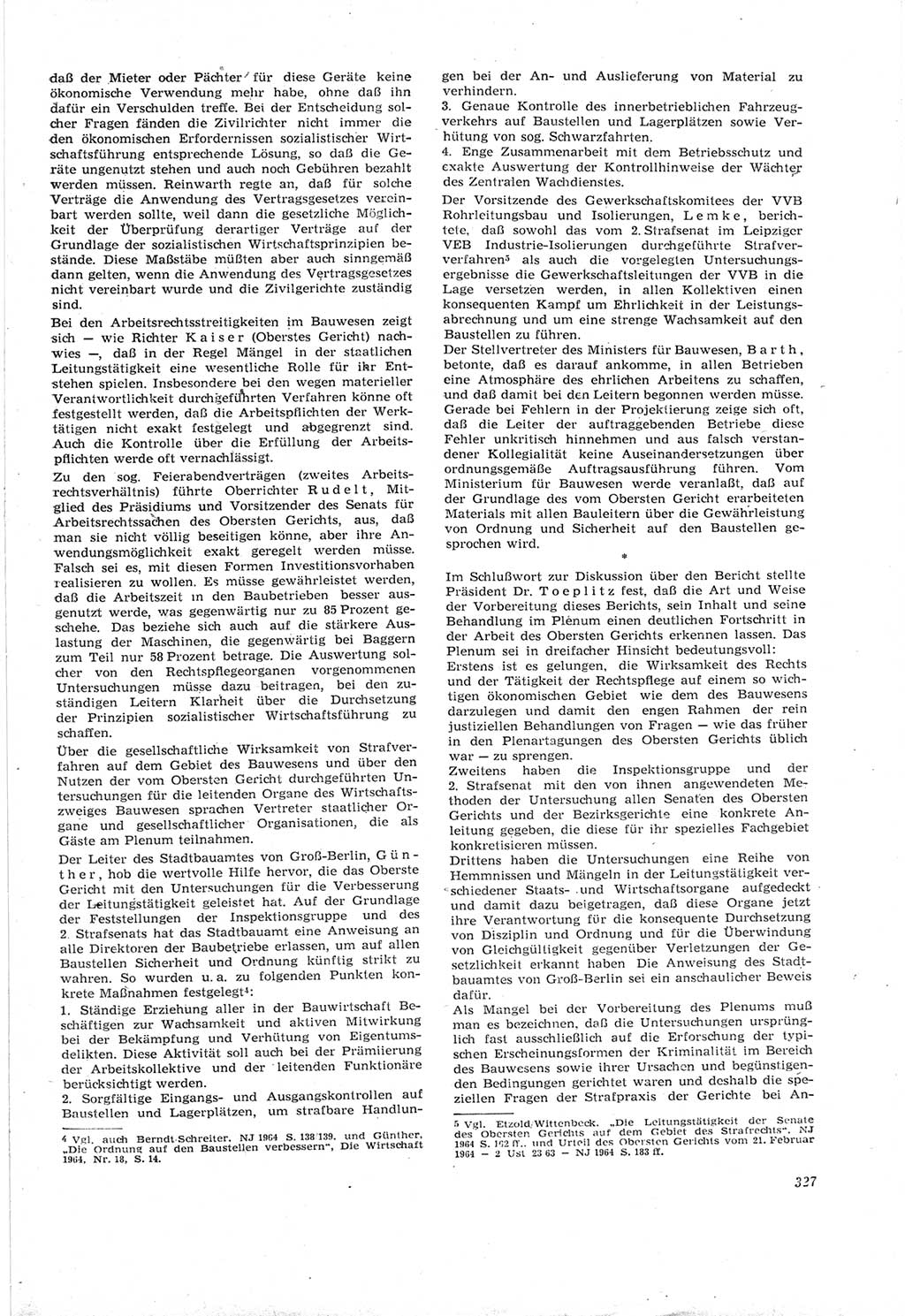Neue Justiz (NJ), Zeitschrift für Recht und Rechtswissenschaft [Deutsche Demokratische Republik (DDR)], 18. Jahrgang 1964, Seite 327 (NJ DDR 1964, S. 327)